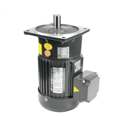 Vertical AC gear motor with multi-stage helical gears low noise