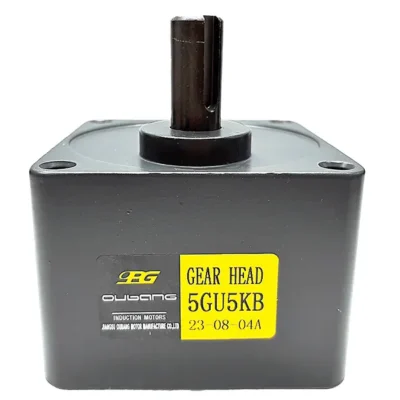 Oubang 5GU-KB heavy-duty gearbox with 15mm output shaft, ideal for conveyor systems